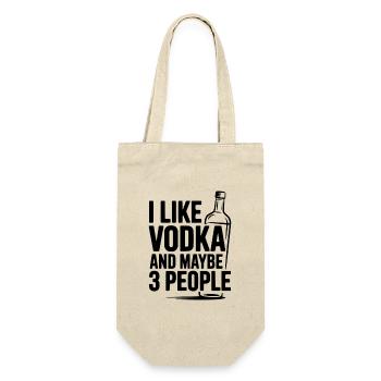 J’aime la vodka et peut-être trois personnes - Sac à bouteille - nature - Devant