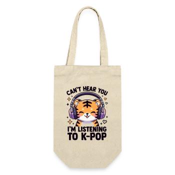 Kawaii K-Pop Tiger with Headphones - Gift Bag for Bottles - nature - Front