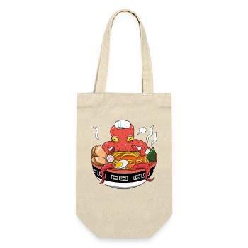 Lustiger Oktopus-Koch Ramen-Bowl Japanisches Essen Kunst - Geschenkbeutel für Flaschen - Natur - Vorne