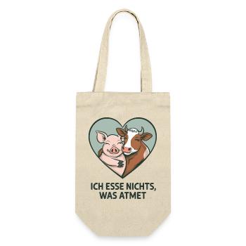I Don't Eat Anything That Breathes Heart Motif Animal Love - Gift Bag for Bottles - nature - Front
