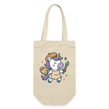 Creative Unicorn Painter, Art and Colors - Gift Bag for Bottles - nature - Front