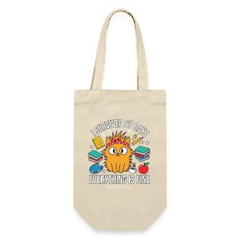 Survivre 67 jours d’école Tout est bon chat drôle - Sac à bouteille - nature - Devant