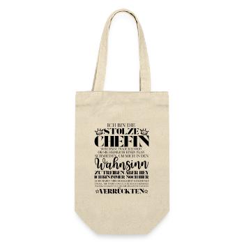 Chefin des verrückten Haufens - Frauenpower Spruch - Gift Bag for Bottles - nature - Front