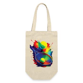Raquette et Balle de Tennis Colorées Design Sport - Sac à bouteille - nature - Devant