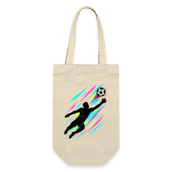 Art d’action du gardien, design de football néon - Sac à bouteille - nature - Devant