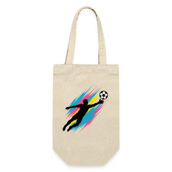 Neon Goalkeeper Flight, Football Fan Gift, Colorful - Gift Bag for Bottles - nature - Front