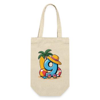 9th Birthday Vacation 9 Years - Gift Bag for Bottles - nature - Front