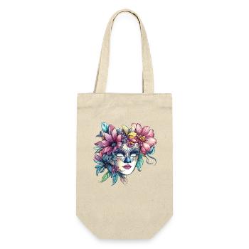Floral mask in masquerade ball style - Gift Bag for Bottles - nature - Front