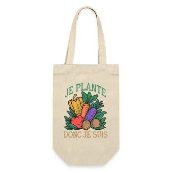 I plant therefore I am humor gardening & vegetable garden - Gift Bag for Bottles - nature - Front