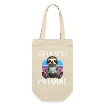 Gamer Sloth at Retro Sunset - Gift Bag for Bottles - nature - Front