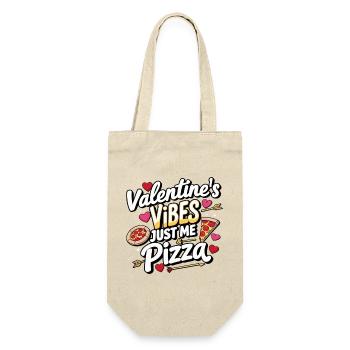 Love de la Saint-Valentin Pizza Vibrations - Sac à bouteille - nature - Devant