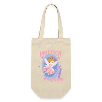 7ème anniversaire fée 7 ans fille anniversaire motif - Sac à bouteille - nature - Devant