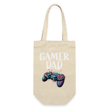 Gamer Dad Controller Farbexplosion - Geschenkbeutel für Flaschen - Natur - Vorne