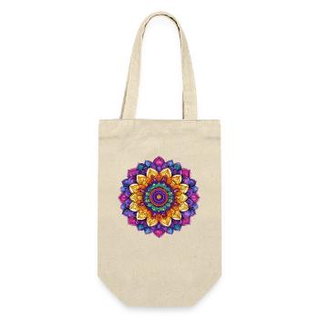 Kaleidoscope Mandala Color Game - Gift Bag for Bottles - nature - Front