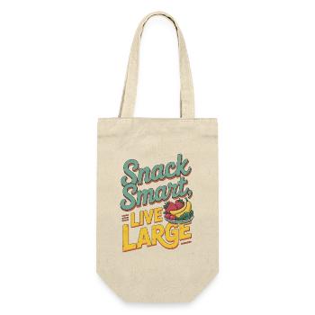 Nutritionist Snack Smart Live Large Dietitian - Gift Bag for Bottles - nature - Front