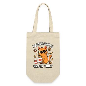 Professional Snack Thief Freche Lustige Katze - Geschenkbeutel für Flaschen - Natur - Vorne