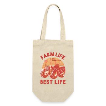 Farm Life is the Best Life Tractor - Gift Bag for Bottles - nature - Front
