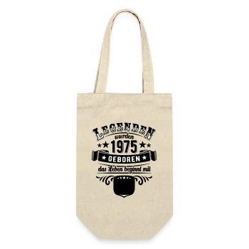 Legenden wurden 1975 geboren Geburtstag eintragen - Geschenkbeutel für Flaschen - Natur - Vorne