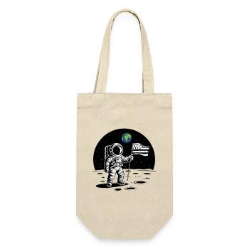 Breton Astronaut Breton Flag on the Moon BZH - Gift Bag for Bottles - nature - Front