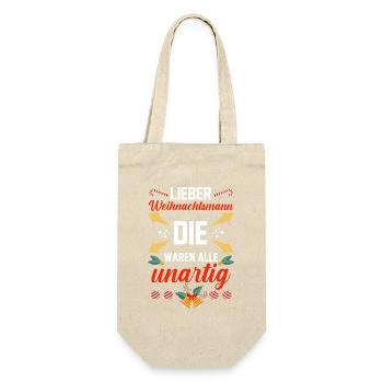 Bogenschütze Bogensport Bogenschießen - Geschenkbeutel für Flaschen - Natur - Vorne