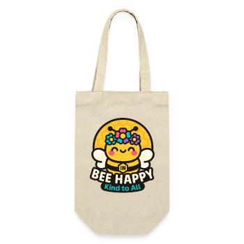 Bee Happy, Sweet Bee, Kindness Vibes - Gift Bag for Bottles - nature - Front