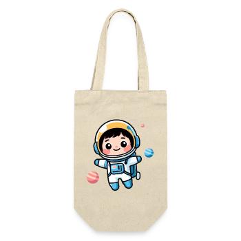 Kleiner Astronaut - Geschenkbeutel für Flaschen - Natur - Vorne