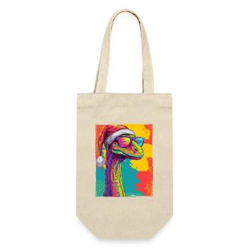 Dinosaur Brontosaurus Christmas Portrait - Gift Bag for Bottles - nature - Front