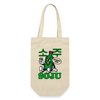 Soju Cartoon Bottle | Korean liquor - Gift Bag for Bottles - nature - Front