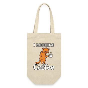 I Need Coffee Saying Funny Tired Cat - Gift Bag for Bottles - nature - Front