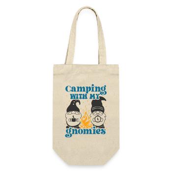 Camping Friends Camping Camping Tent Camper Outdoor - Gift Bag for Bottles - nature - Front
