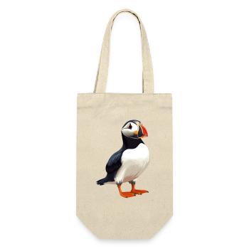 Puffin Papageientaucher - Geschenkbeutel für Flaschen - Natur - Vorne