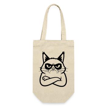 Cat Line Art Cartoon Illustration - Gift Bag for Bottles - nature - Front