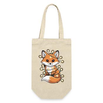 Lichterfuchs im Winterzauber Fuchs - Geschenkbeutel für Flaschen - Natur - Vorne