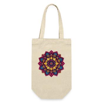 Colorful Mandala Floral Pattern - Gift Bag for Bottles - nature - Front