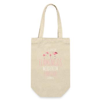 February Birthday Flamingo Saying Funny - Gift Bag for Bottles - nature - Front