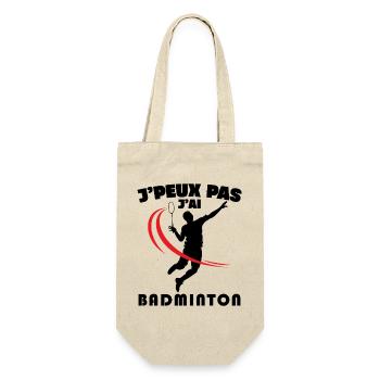 Je Peux Pas J'ai Badminton - Sac à bouteille - nature - Devant