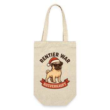 Reindeer was sold out Pug Pug - Gift Bag for Bottles - nature - Front