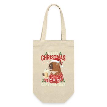 Pull de fête de Noël Capybaras - Sac à bouteille - nature - Devant