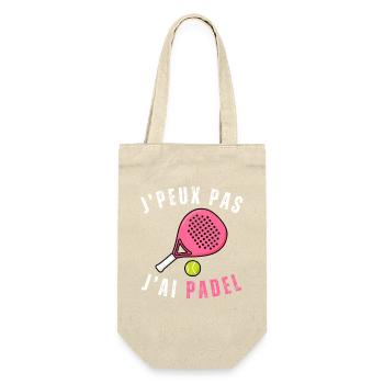 Je peux pas j ai padel cadeau femme - Sac à bouteille - nature - Devant