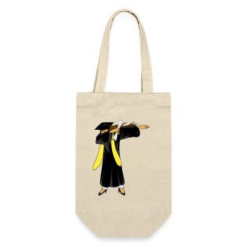 Dabbing Graduation Girl Diploma Funny High School  - Gift Bag for Bottles - nature - Front