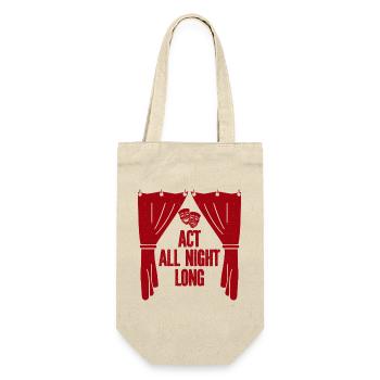 Musical Theatre Act All Night Long Design - Gift Bag for Bottles - nature - Front
