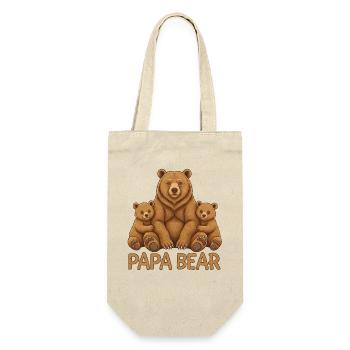 Papa Bear - Gift Bag for Bottles - nature - Front