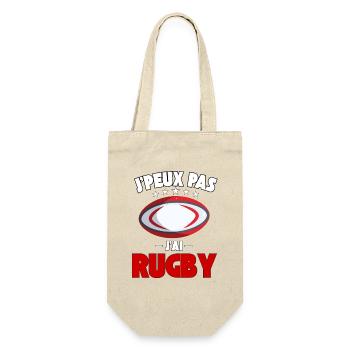 Ich kann nicht, ich habe ein Rugby-Fan-Unterstützer eines französischen Geschenks - Geschenkbeutel für Flaschen - Natur - Vorne