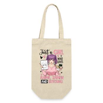 Just A Girl Who Loves Anime Ramen Sketching - Gift Bag for Bottles - nature - Front