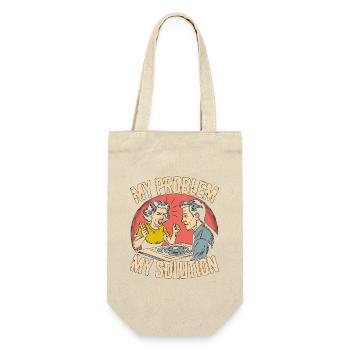 MRI Tech My Problem My Pictogram Dad Mom Rad Tech - Gift Bag for Bottles - nature - Front