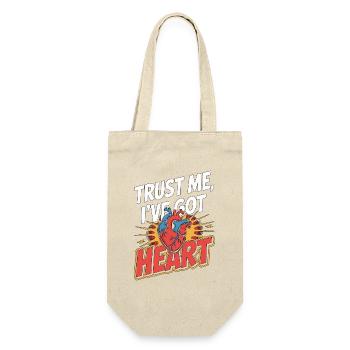 Cardiac Tech Trust Me I've Got Heart Echo Tech - Geschenkbeutel für Flaschen - Natur - Vorne