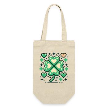 Cœur chanceux, trèfle Joystick pour la Saint-Patrick - Sac à bouteille - nature - Devant