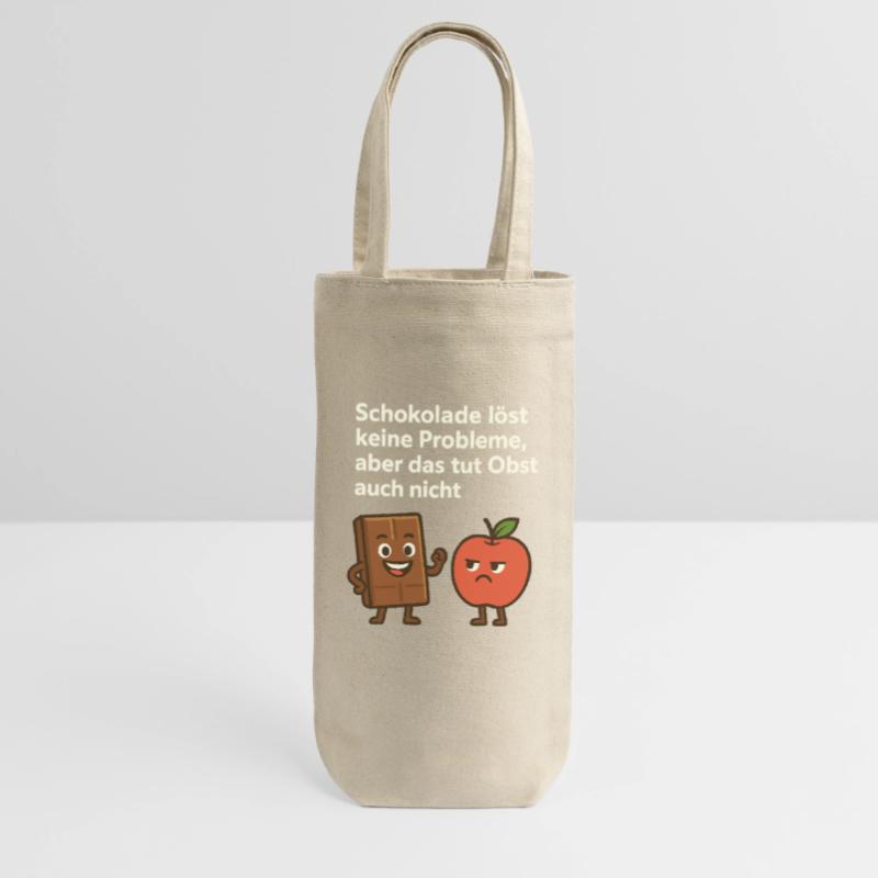 Chocolate doesn't solve any problems – fun saying Gift Bag for Bottles