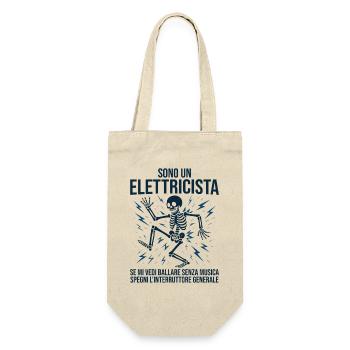 Homme drôle d’électricien, je suis électricien - Sac à bouteille - nature - Devant