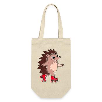 Hedgehog on rollerblades - Niglo on rollerblades - Gift Bag for Bottles - nature - Front